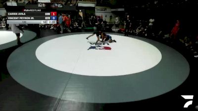 132 lbs Caiden Avila, CVWA - Central Valley Wrestling Association vs Vincent Peyron Jr., KTWA-Kings-Tulare Wrestling Association