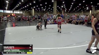 80 lbs Round 5 (6 Team) - Dawson Thompson, North Desoto Wrestling Academy vs Kaleb Watts, Patriot WC Blue