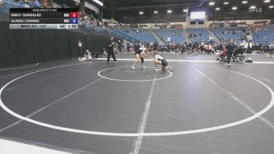 117 lbs Cons. Round 5 - Emily Gonzalez, Wayland Baptist University vs Alissa Cowing, Wayland Baptist University