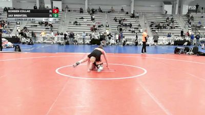 106 lbs Consi Of 32 #1 - Korben Collae, PA vs Jax Brentzel, PA