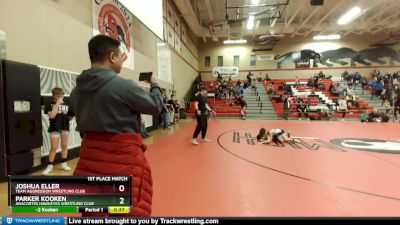 87 lbs 1st Place Match - Joshua Eller, Team Aggression Wrestling Club vs Parker Kooken, Anacortes Hawkeyes Wrestling Club