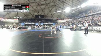Boys 2A 150 lbs Champ. Round 2 - Roman Gumm, Rogers (Spokane) vs Conner Nicholson, East Valley (Spokane)