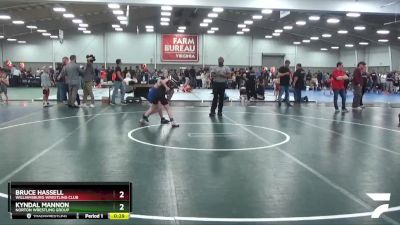 84 lbs Champ. Round 2 - Bruce Hassell, Williamsburg Wrestling Club vs Kyndal Mannon, Norton Wrestling Group