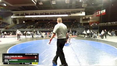 175 lbs 5th Place Match - Juan-Carlos Meza, Calaveras vs Eric Almanza, Merced