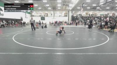 70 lbs 3rd Place Match - Luke Brown, Open Mats vs Calvert Farringer, The Hideout