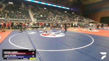 63 lbs 1st Place Match - Hayden Unrein, High Plains Thunder Wrestling Club vs Jayce Potter, Green River Grapplers Wrestling