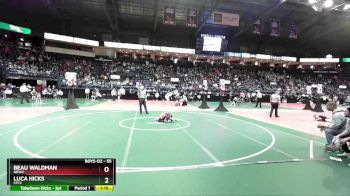 55 lbs Champ. Round 2 - Luca Hicks, STC2 vs Beau Waldman, NRW2