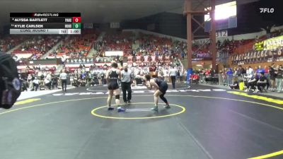 170 lbs Cons. Round 1 - Kylie Carlsen, Holton Hs vs Alyssa Bartlett, Paola Hs
