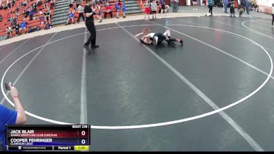 74 lbs Round 2 - Jack Blair, Hawks Wrestling Club (Lincoln) vs Cooper Fehringer, Clarkson Leigh