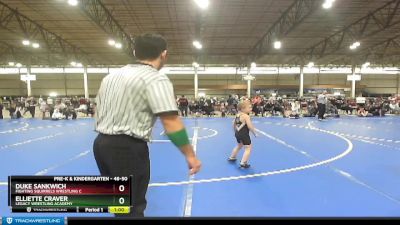 48-50 lbs Round 3 - Elliette Craver, Legacy Wrestling Academy vs Duke Sankwich, Fighting Squirrels Wrestling C