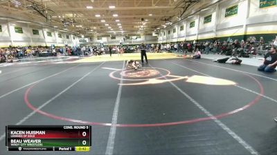 75 lbs Cons. Round 5 - Kacen Huisman, Legends Of Gold vs Beau Weaver, Windy City Wrestlers