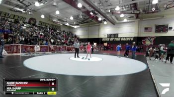 105 lbs Cons. Round 4 - Angie Sanchez, Lawndale vs Mia Sharp, Beaumont