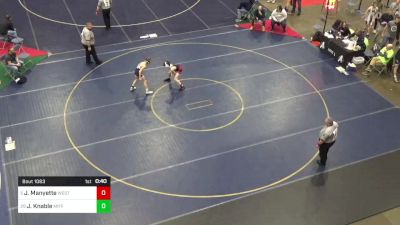 96 lbs Consi Of 8 #1 - Jordan Manyette, West Shore vs Jake Knable, Mifflin County