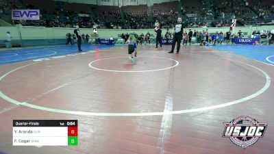 45 lbs Quarterfinal - Ysabella Aranda, Clinton Youth Wrestling vs Frances Cogar, Spartan Mat Club