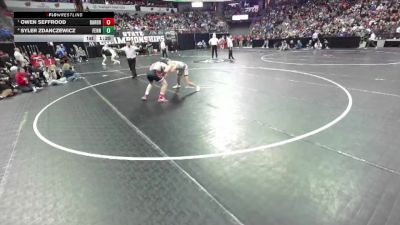 D2-150 lbs Semifinal - Owen Seffrood, Darlington/Black Hawk vs Syler Zdanczewicz, Fennimore