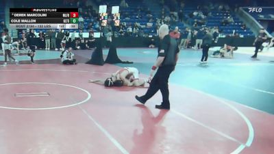 132 lbs Quarterfinal - Derek Marcolini, Milford vs Cole Mallon, Greater Lawrence