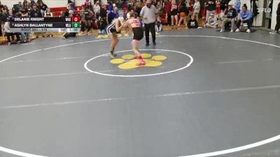 115 lbs Quarterfinal - Delanie Knight, Wasatch vs Ashlyn Ballantyne, Westlake