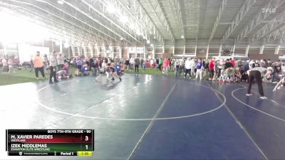 90 lbs Champ. Round 1 - M. Xavier Paredes, Westlake vs Izek Middlemas, Evanston Elite Wrestling