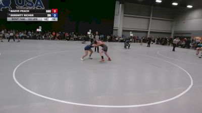 150 lbs Quarters - Maeve Peach, Big Game Wrestling Club vs Serenity Richer, Siouxland Wrestling Academy
