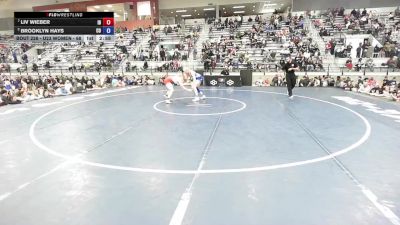 U23 Women - 68 lbs Quarters - Liv Wieber, ID vs Brooklyn Hays, CO