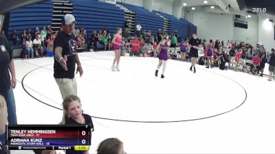 100 lbs Round 5 (6 Team) - Adriana Kunz, Minnesota Storm Girls vs Tenley Hemmingsen, Team Iowa Girls