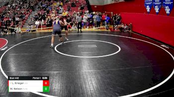 215 lbs Cons. Round 3 - Lucas Krieger, Ligonier Valley Hs vs Matthew Nelson, Plum Hs