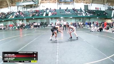 133 lbs Cons. Round 4 - Luis Bazan, Northwestern vs Jak Keller, Grand Valley State