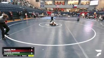114 lbs 3rd Place Match - Madison Mansour, Klein Cain (Girls) vs Maddie Trejo, Bryan (Girls)