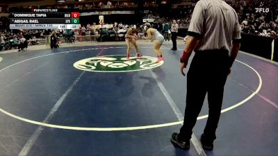 Girls 132 lbs Cons. Round 3 - Dominique Tapia, Rio Grande vs Abigail Rael, St. Pius X