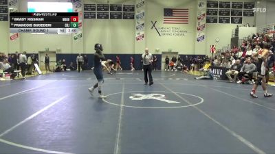 150 lbs Champ. Round 1 - Brady Rissman, Western Dubuque vs Francois Budederi, Cedar Rapids Jefferson