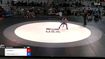 100 lbs Cons 16 #1 - Jackson Shipley, Texas vs Eric Bocanegra, Jr., New York