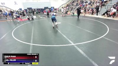 165 lbs Cons. Round 3 - Philip Phan, MN vs Cael Miller, IL