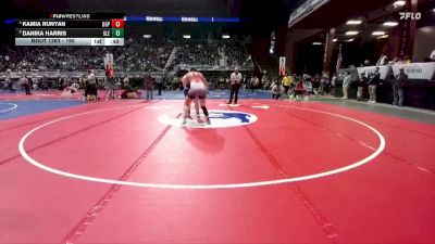 190 lbs 5th Place Match - Danika Harris, Glenrock vs Kamia Runyan, Big Piney