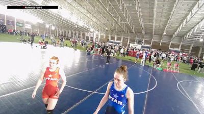 125 lbs 3rd Place Match - Madeline Halligan, Sanderson Wrestling Academy vs Abigail Pray, Park City Wrestling Club