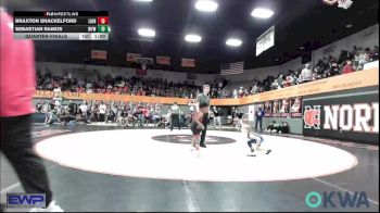 40 lbs Quarterfinal - Sebastian Ramos, Weatherford Youth Wrestling vs Braxton Shackelford, Lions Wrestling Academy