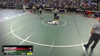 120 lbs Champ. Round 1 - Grant Slunder, Princeton Community vs Jayden Owsley, Corydon Central