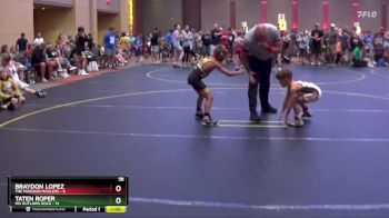 58 lbs Round 1 (4 Team) - Taten Roper, MO Outlaws Gold vs Braydon Lopez, The Missouri Maulers
