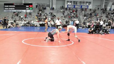 138 lbs Round Of 16 - Zane Crouse, TNWC Silver Fox - HSB vs Josh Sheets, Team Shutt Mutts - HSB