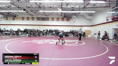 148 lbs Cons. Round 1 - Viridiana Cedillo, Fresno City College vs Tabitha Mariscal, East Los Angeles College