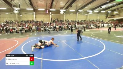 157 lbs Quarterfinal - Christopher Moore, Painted Desert vs Wylee Lorimor, Cedaredge Wrestling Club