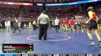 3A-132 lbs Cons. Round 5 - Duncan Harn, Pleasant Valley vs Tyler Lee, Prairie, Cedar Rapids