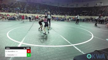 58 lbs Consi Of 16 #2 - Graham Saunders, Oklahoma Wrestling Academy vs Laken Cassady, Blackwell Wrestling Club