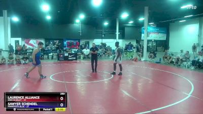 250 lbs Placement Matches (16 Team) - Laurence Alliance, Ohio Scarlet vs Sawyer Schendel, Minnesota Blue