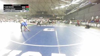 Boys 1A 138 lbs Champ. Round 1 - Liam Walter, Rochester vs Joshua Bunch, Lakeside (Nine Mile Falls)