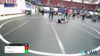 58 lbs Final - Kamden Peters, Harrah Little League Wrestling vs Wake Johnson, Comanche Takedown Club