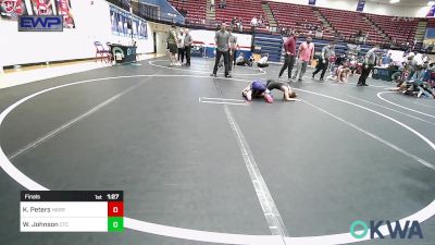 58 lbs Final - Kamden Peters, Harrah Little League Wrestling vs Wake Johnson, Comanche Takedown Club