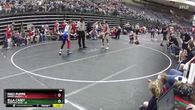 89 lbs Round 3 (6 Team) - Ella Casey, Nebraska Blue vs Maci Puppe, North Dakota 1