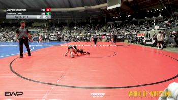 52 lbs Consi Of 4 - Aspen Shelton, Team Tulsa Wrestling Club vs Amavi Cline, Coweta Tiger Wrestling