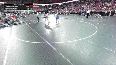 D2-190 lbs Quarterfinal - Hayden Gyllin, Mauston/Necedah vs Owen Burling, Lake Mills