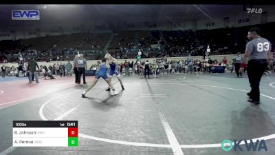 100 lbs Consi Of 8 #2 - Boede Johnson, Checotah Matcats vs Aiden Perdue, Choctaw Ironman Youth Wrestling